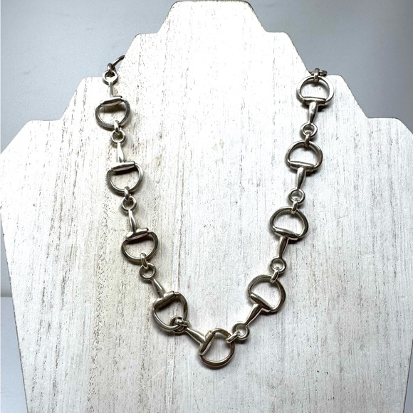 Sterling silver, vintage horsebit necklace - Picture 3 of 10